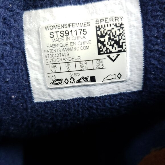 Sperry Womens Size 8.5 Saltwater Duck Boots Brown & Navy Waterproof - Picture 9 of 9